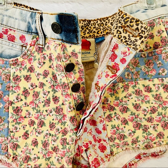 Farm Rio Floral Denim Shorts - Picture 11 of 13